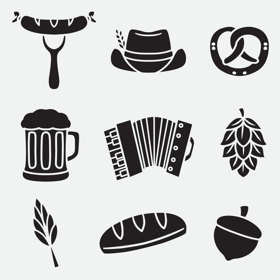 set of germany good for icons, symbol, element design, silhouette design, etc vector