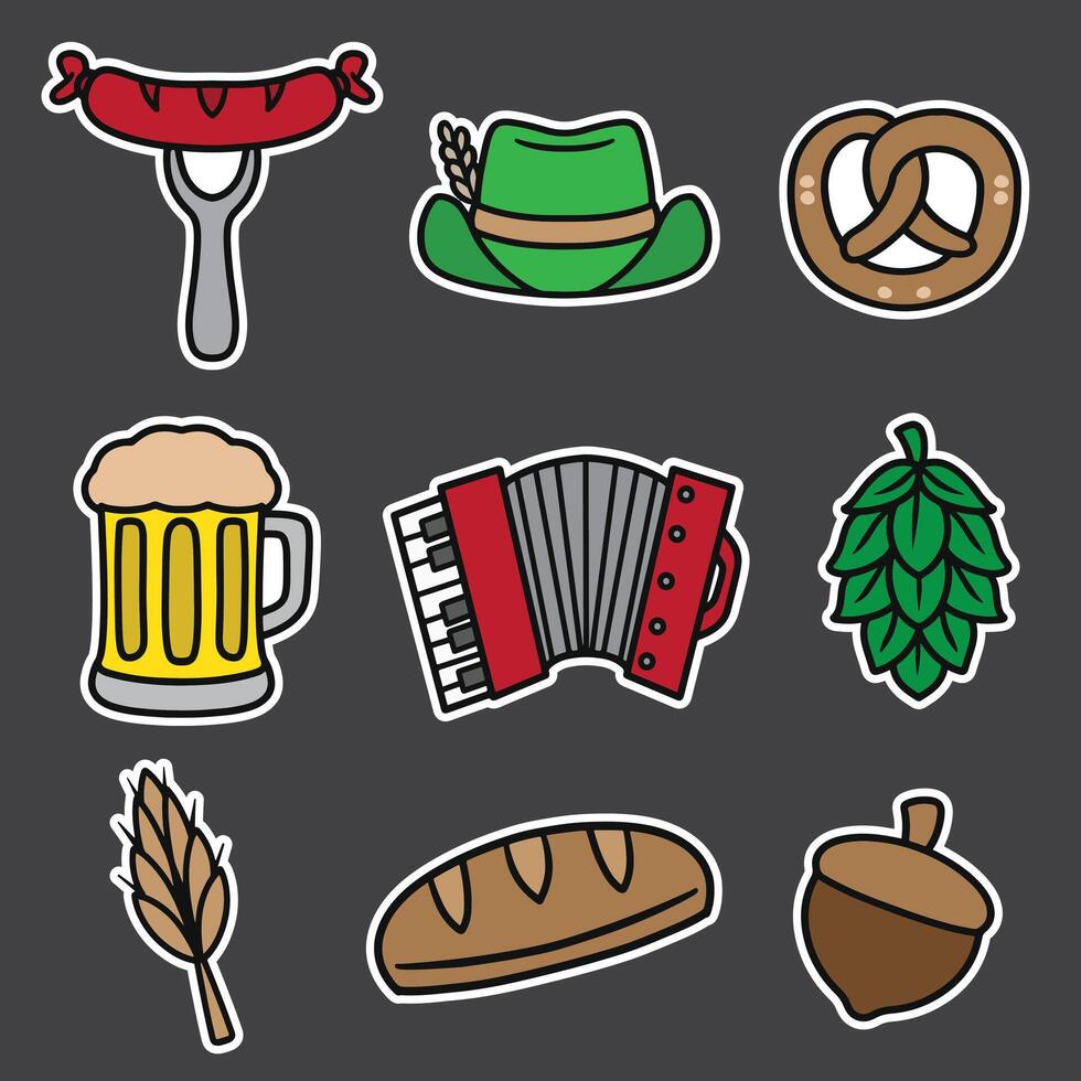 set of germany good for sticker, element design, printable, badge, icon, etc vector