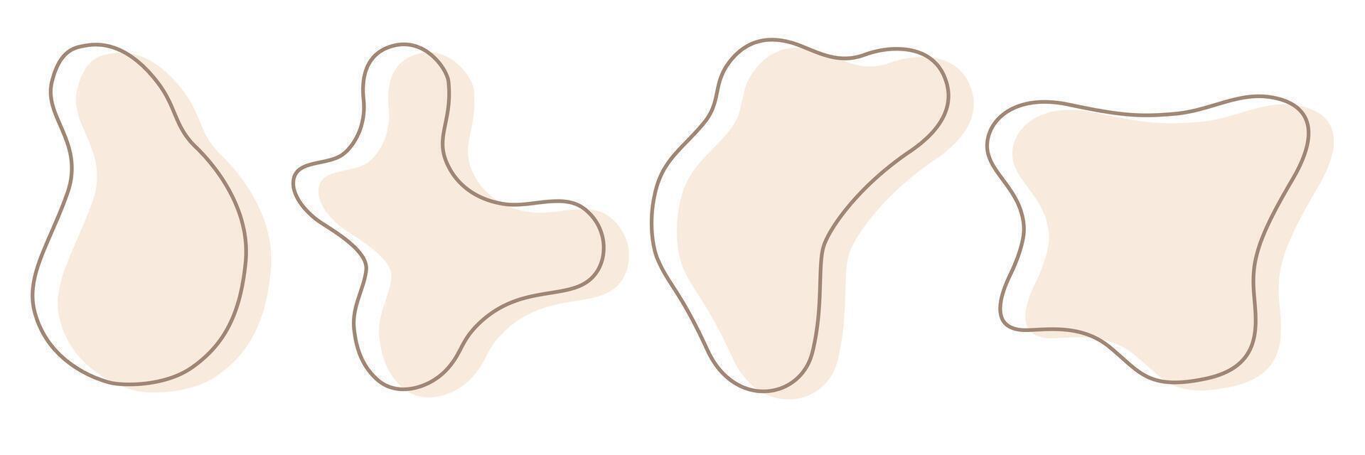 Beige fluid abstract geometric modern splash. vector