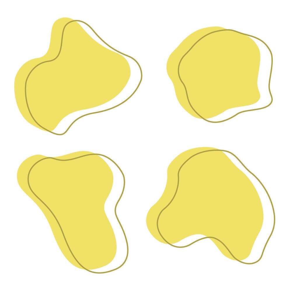 Yellow dynamic graphic shape design element. vector