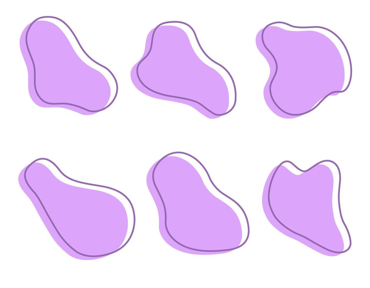 Purple graphic shape design element. Background or fluid abstract geometric modern splash. vector