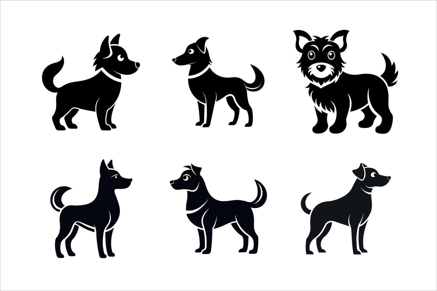 cute dog icon design vector