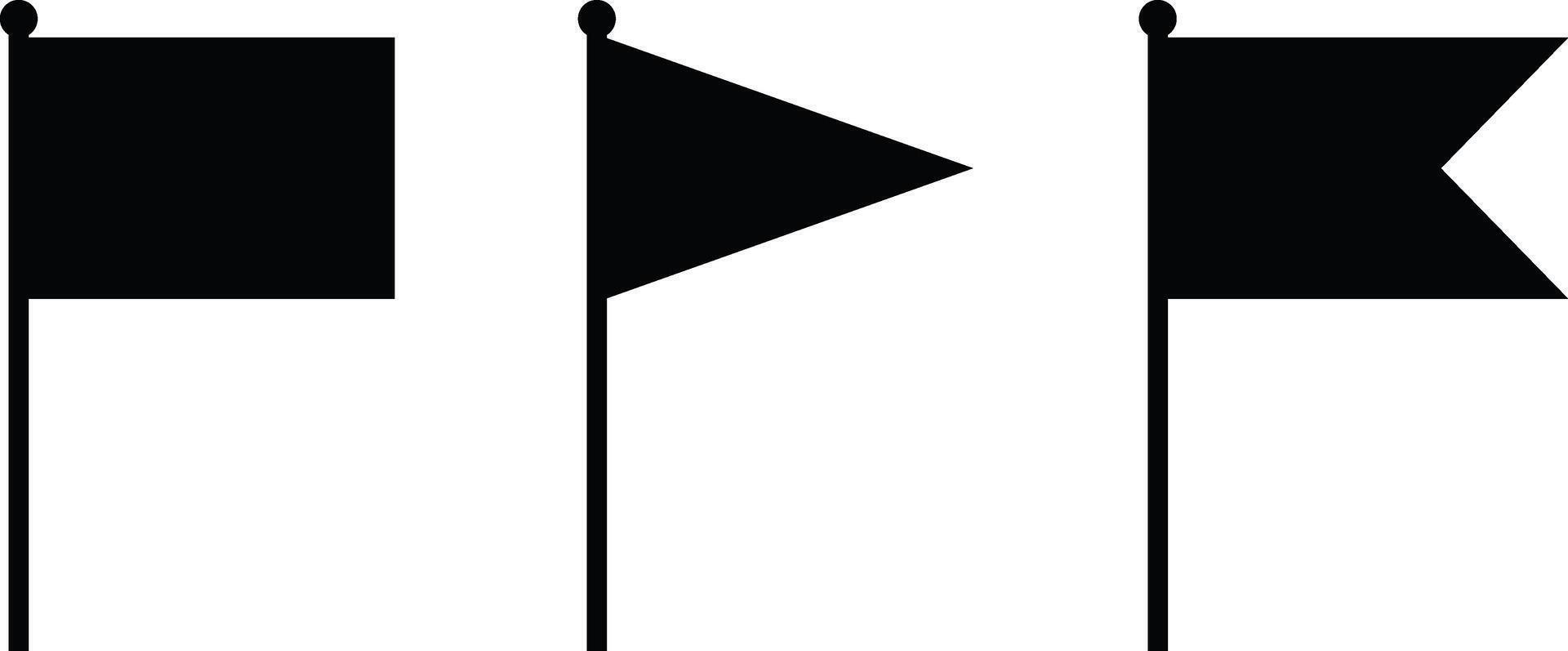 Flag icon set. Report spam flag symbol vector