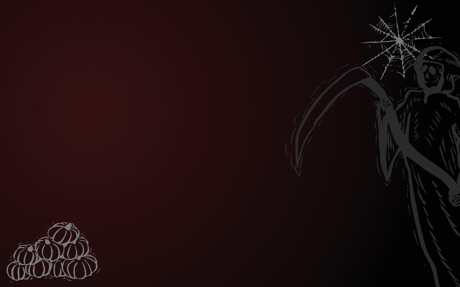 Textless Halloween template with death devil vector
