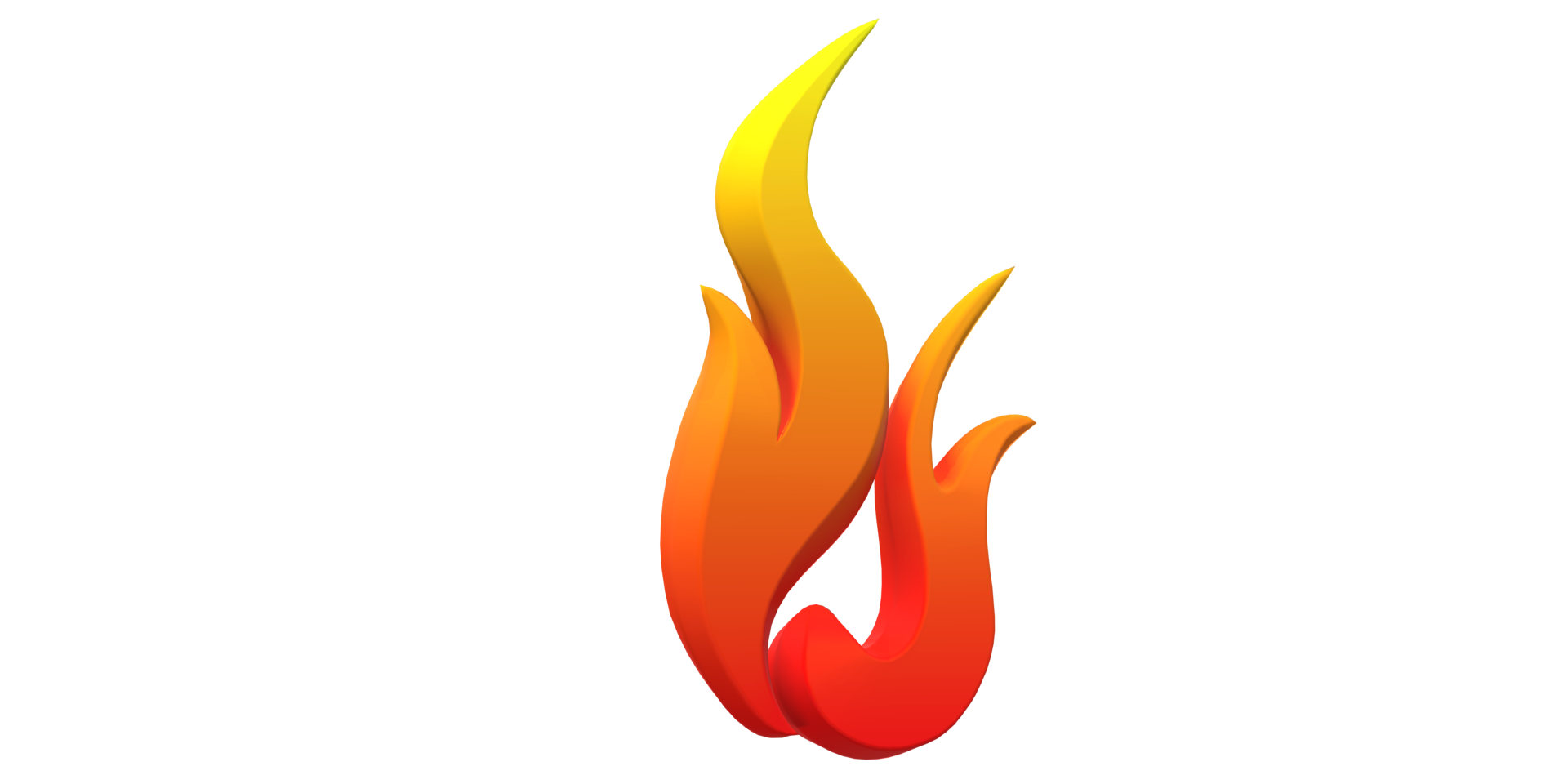 Cartoon Fire Flame Symbol isolated on a Transparent Background png