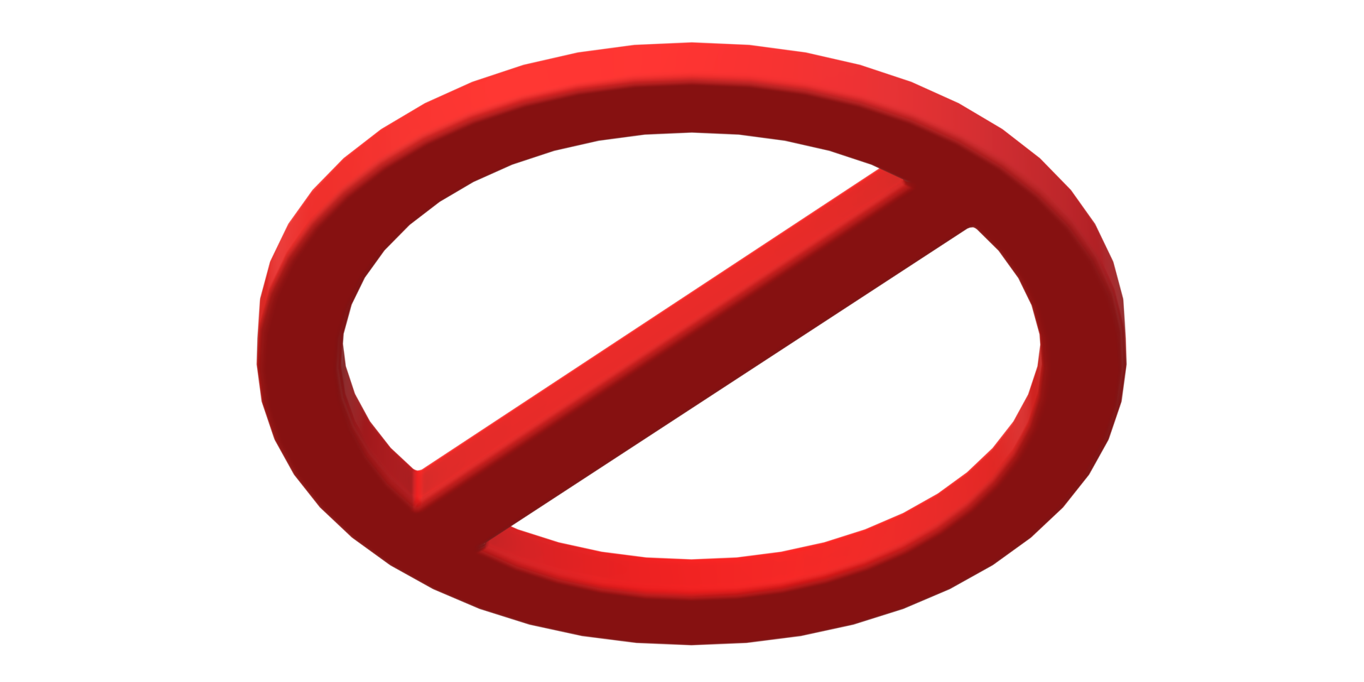 Danger Prohibited No Sign isolated on a Transparent Background png