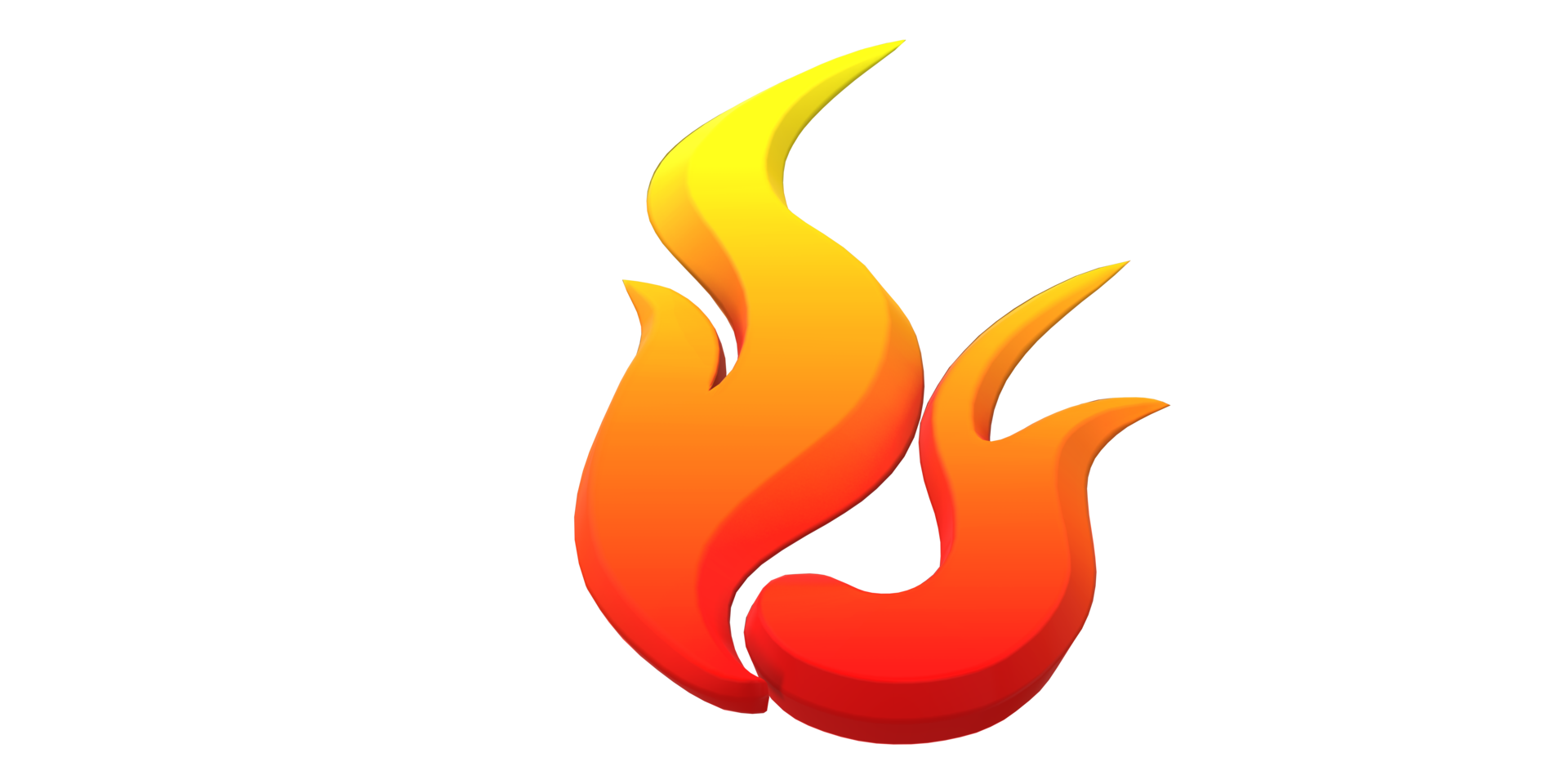 Fire Flame icon isolated on a Transparent Background png