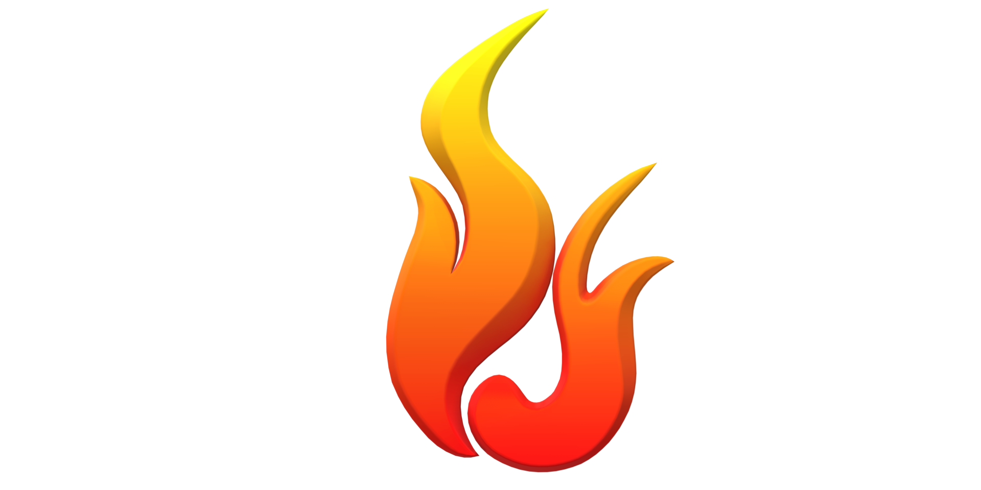 Fire Flame Art isolated on a Transparent Background png