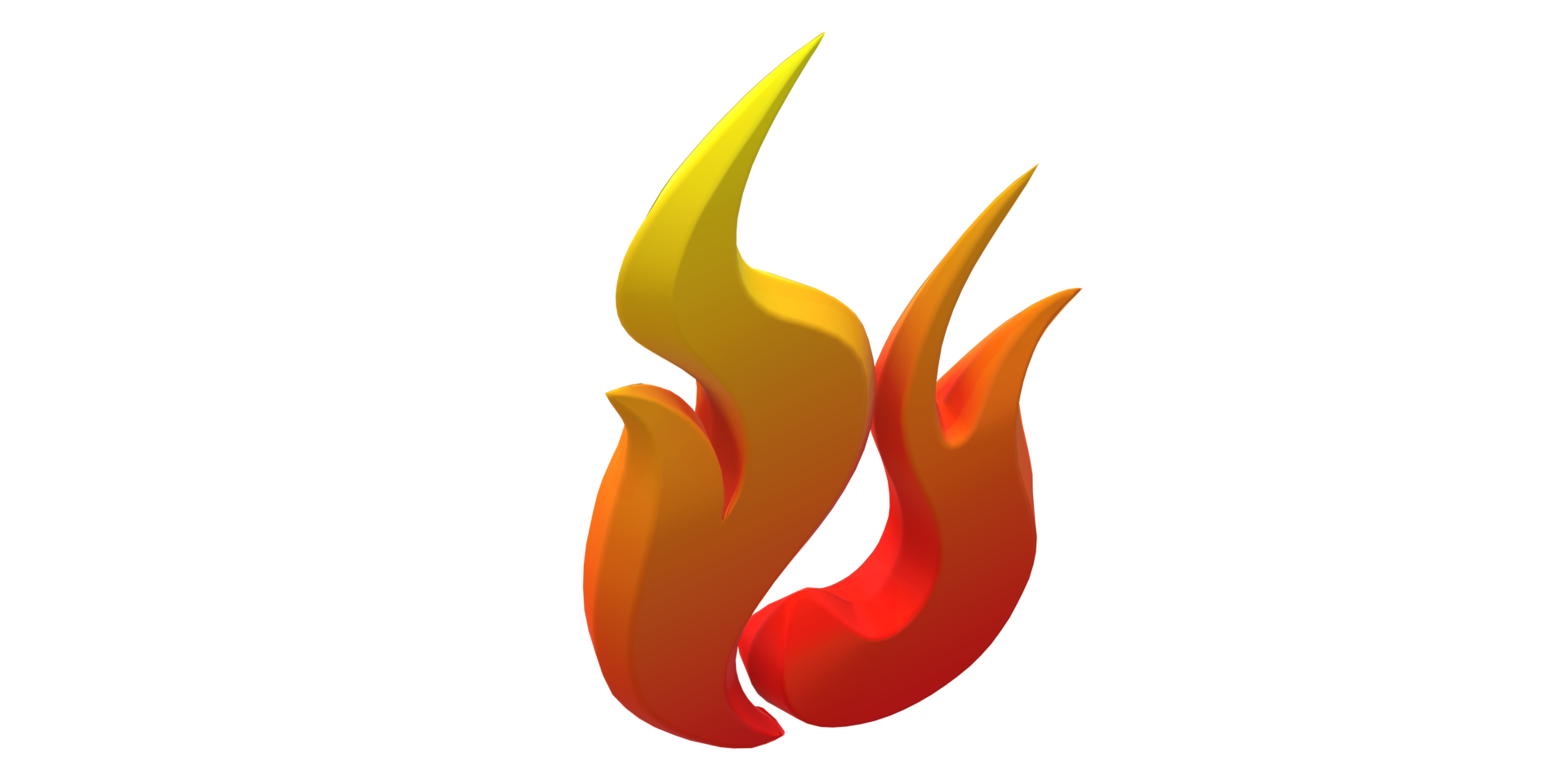 Fire Flame Symbol isolated on a Transparent Background png