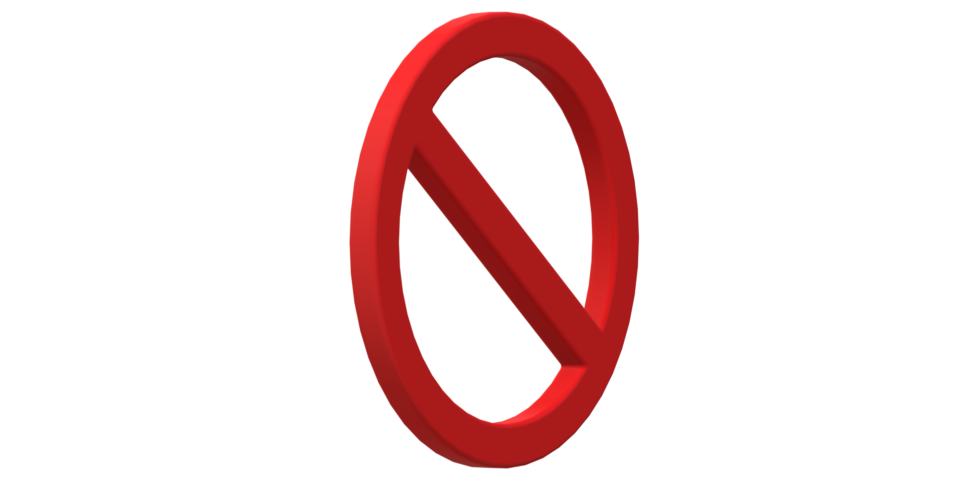 Prohibited No Sign isolated on a Transparent Background png