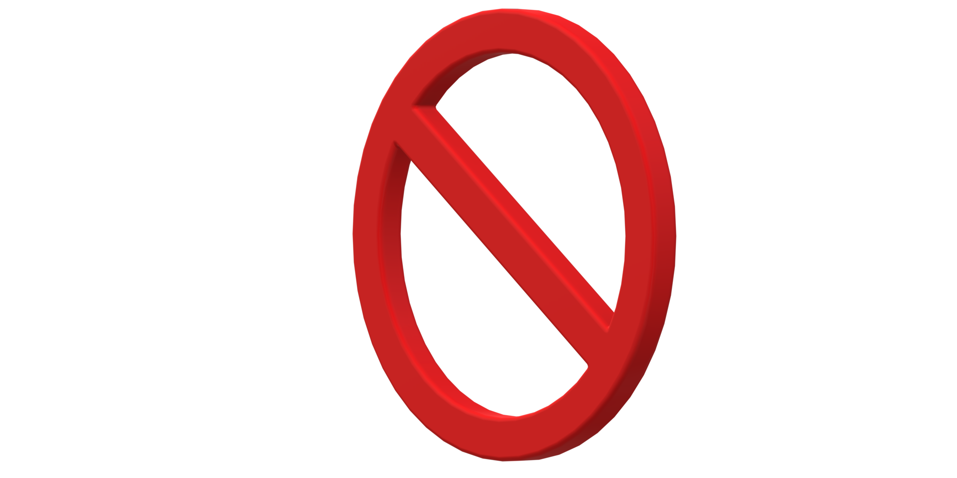 Red Prohibited No Sign isolated on a Transparent Background png