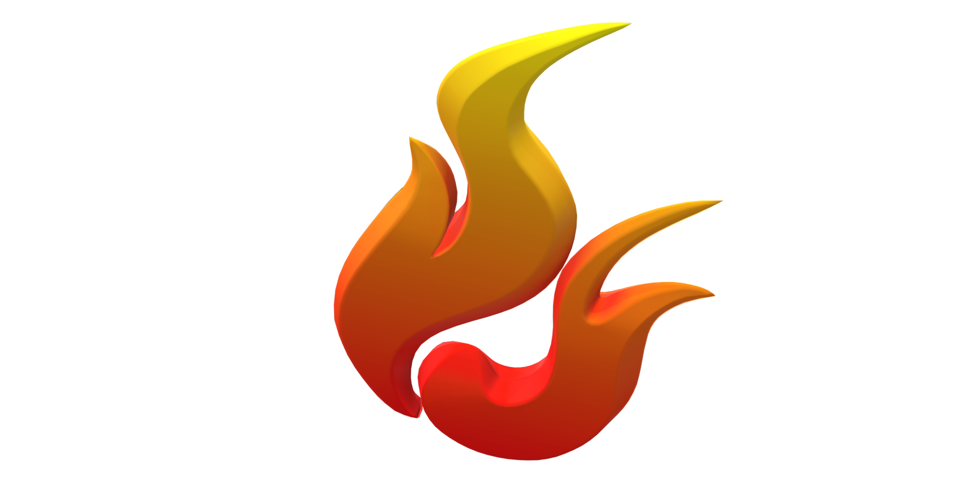 Fire Flame Sign isolated on a Transparent Background png