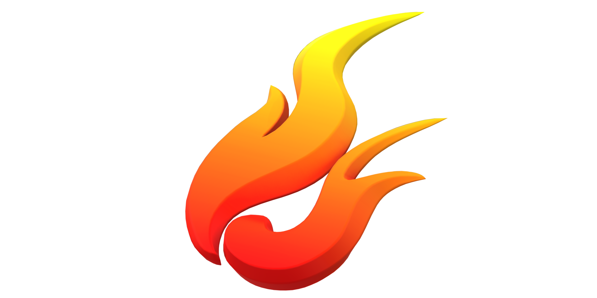 Fire Flame Burn Symbol isolated on a Transparent Background png