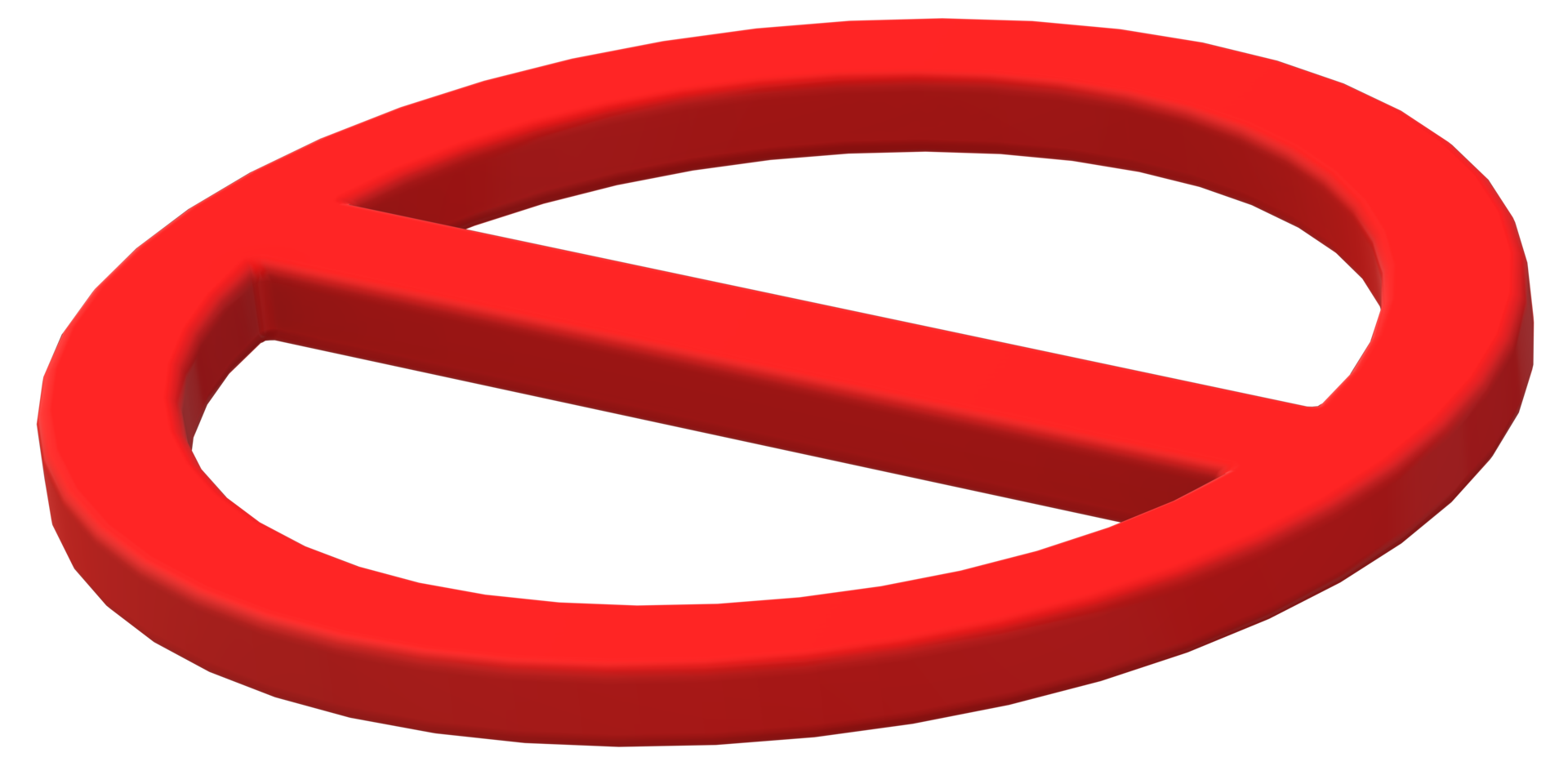 Forbidden No Sign isolated on a Transparent Background png