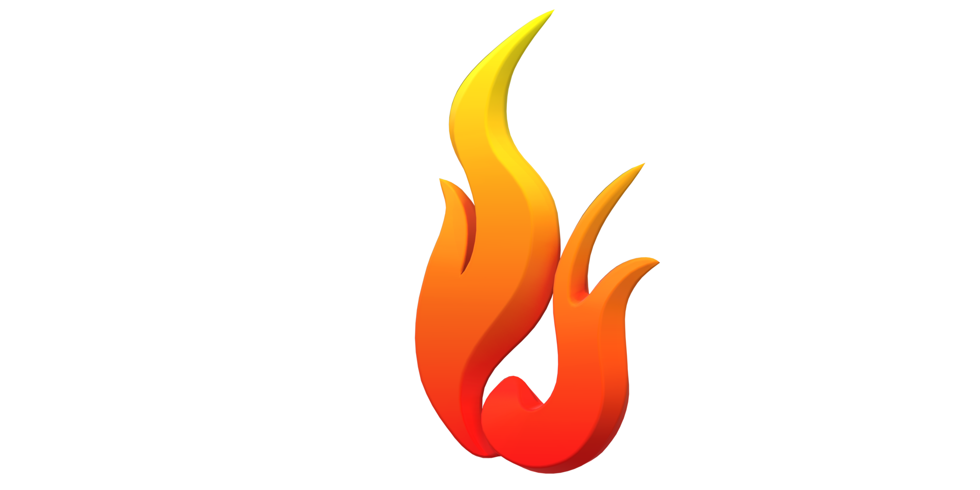 Burning Fire Flame Symbol isolated on a Transparent Background png