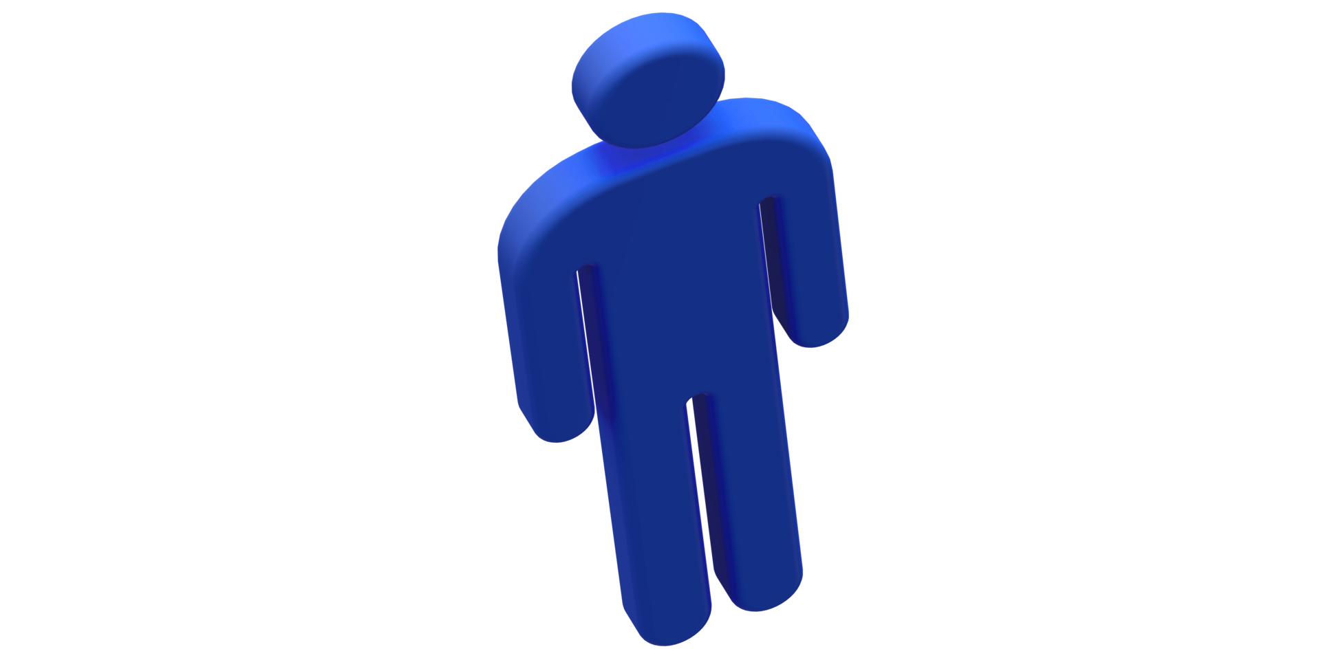 3D Male Profile Icon Dynamic Digital Man png