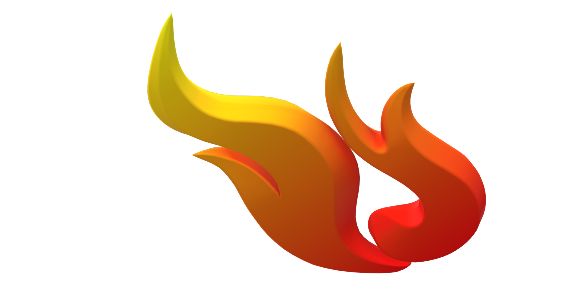 Fire Flame Design isolated on a Transparent Background png
