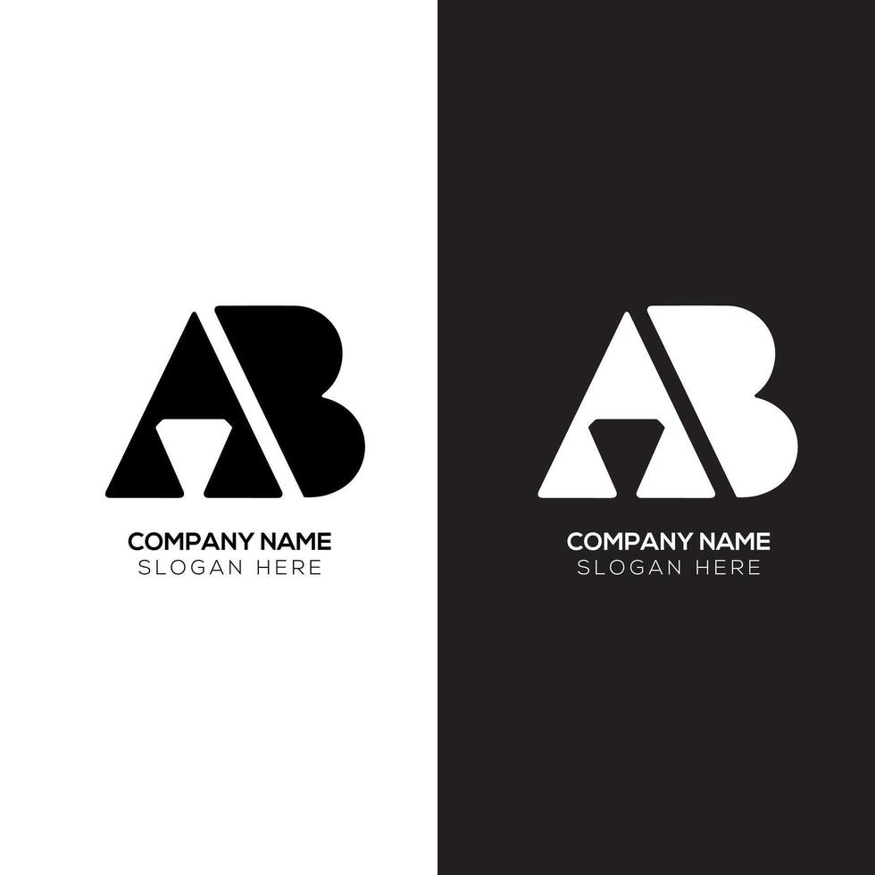 AB, B, A, Abstract Letters Logo Monogram vector