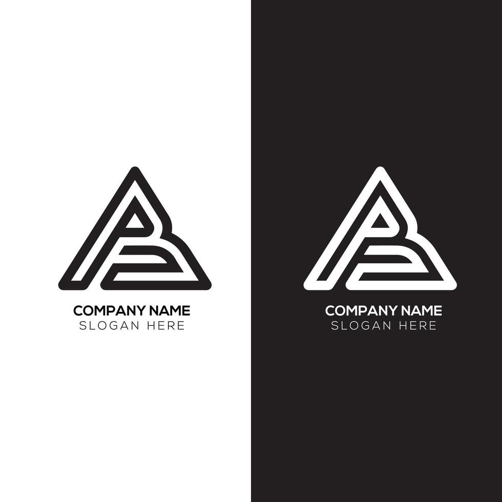 Initial Letter A and B Logo Design. Simple Letter AB Logo Design. vector