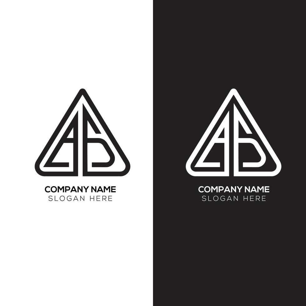 AB Triangle Logo A Unique Symbol for Your Business vector