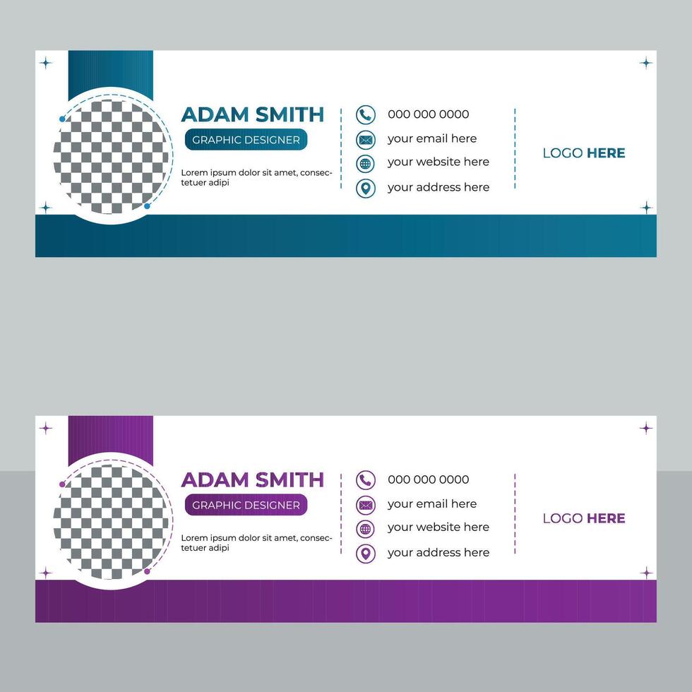 Email Signature Template Design vector