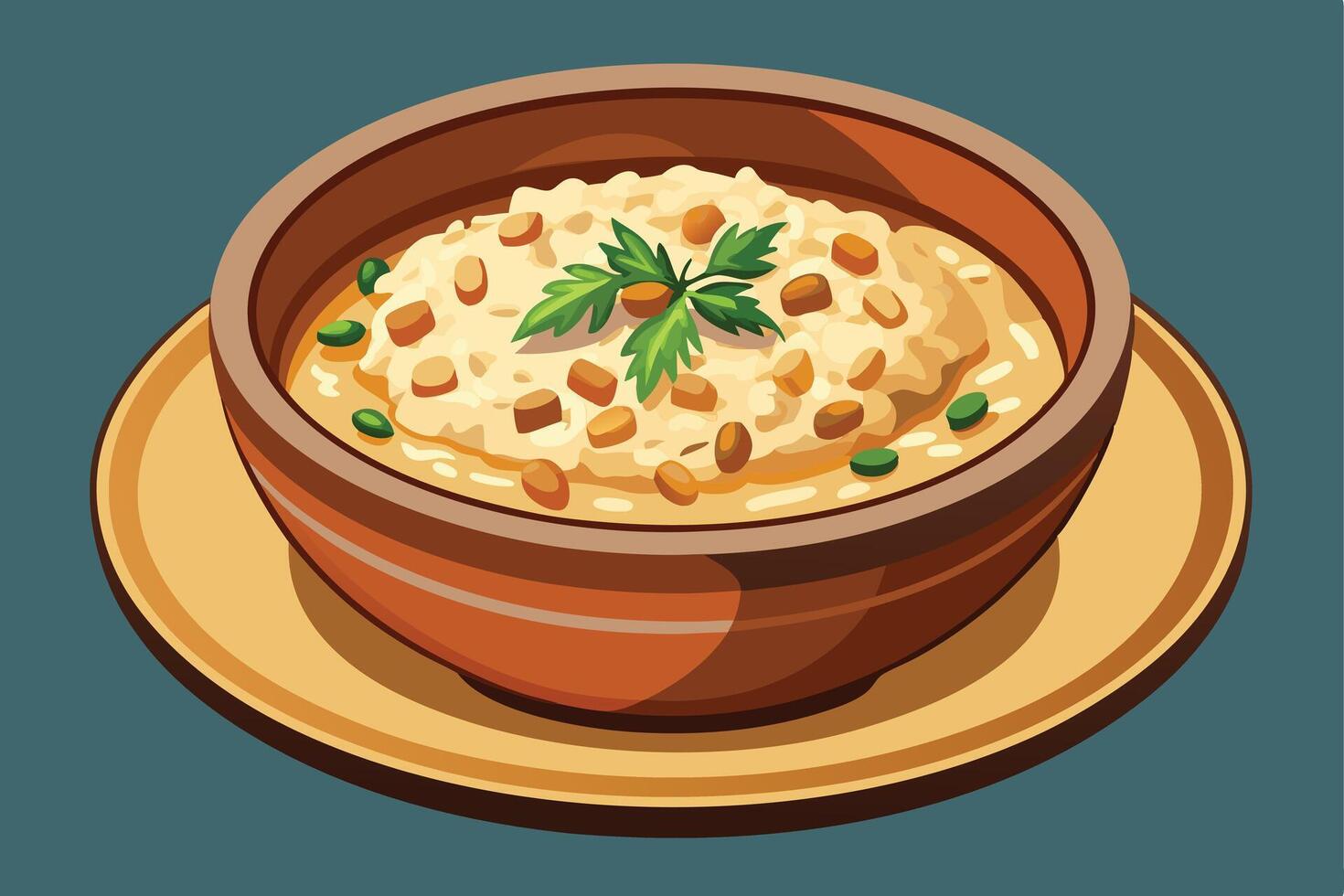 Mushroom soup icon cartoon vector