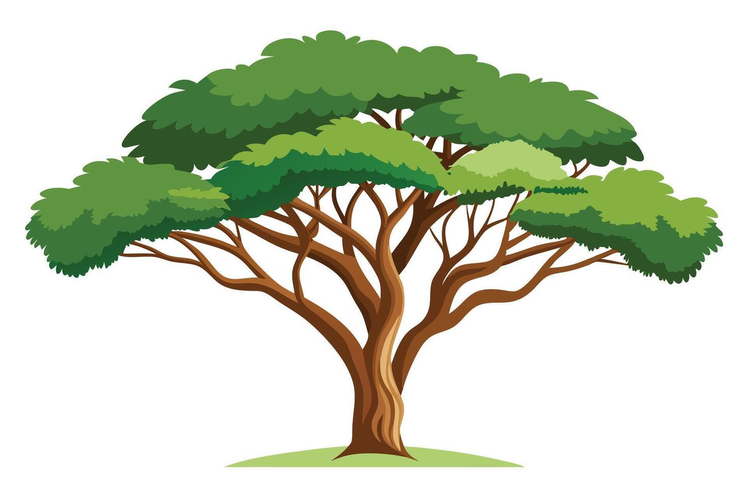 Tree with a white background art illustration vector