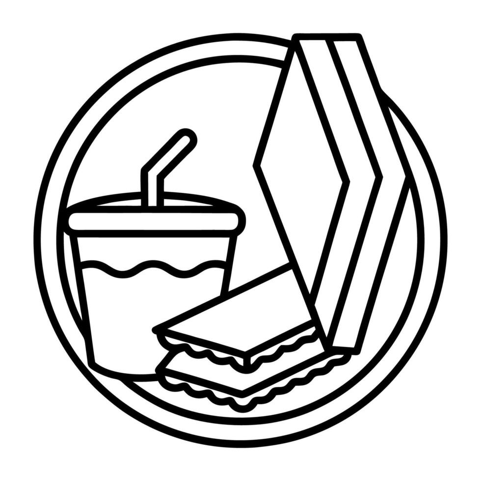 lunch icon isolated vector