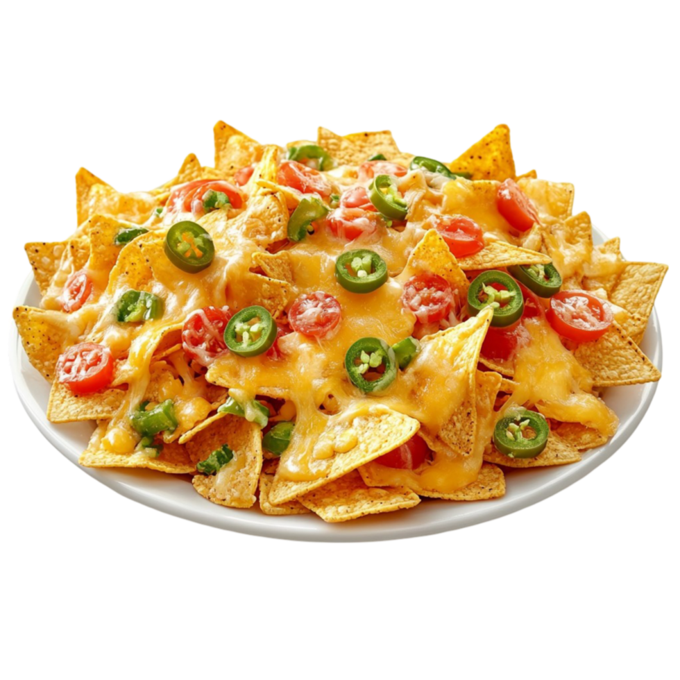 Plate of Spicy Nachos png