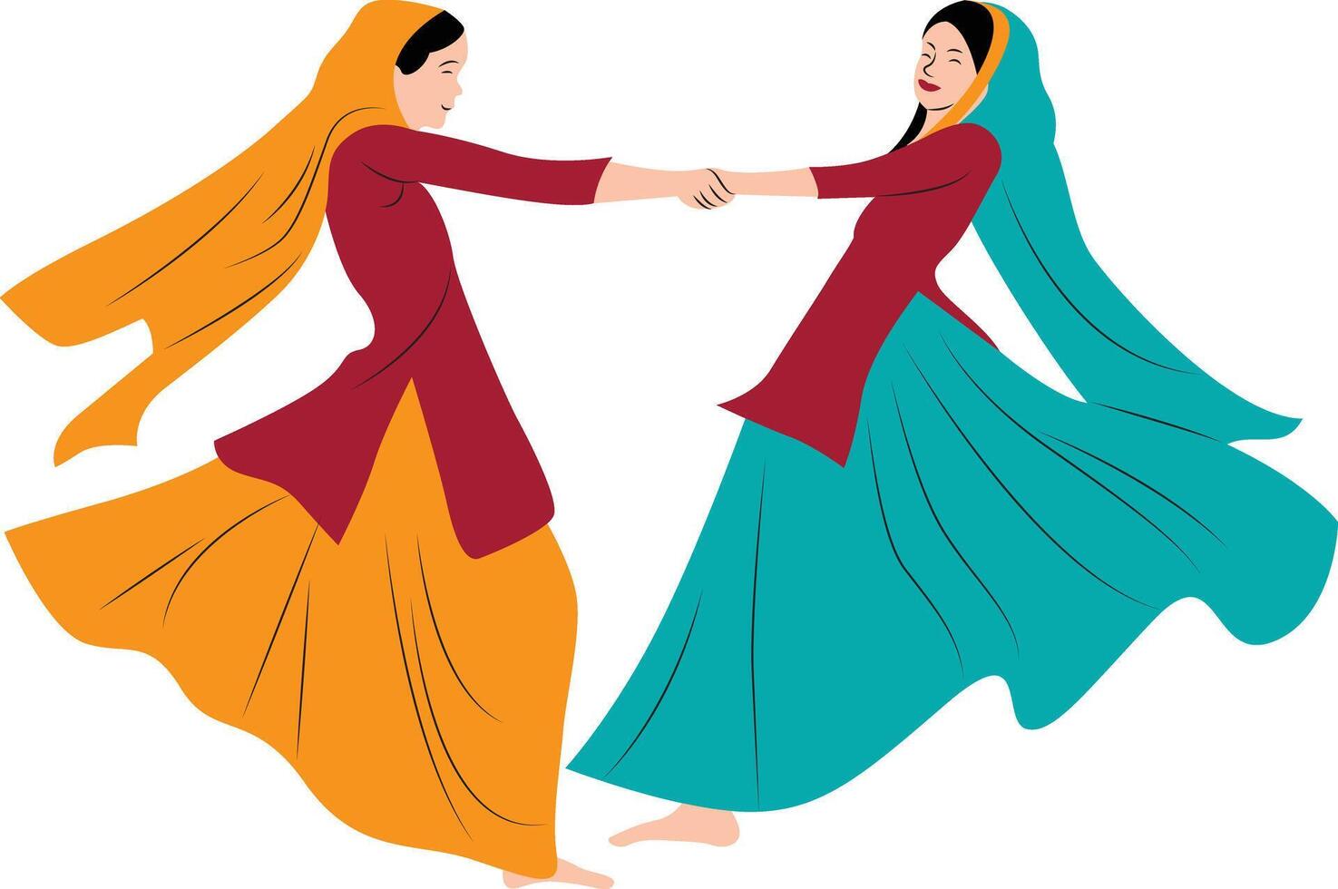 Happy Lohri festival of Punjab India vector