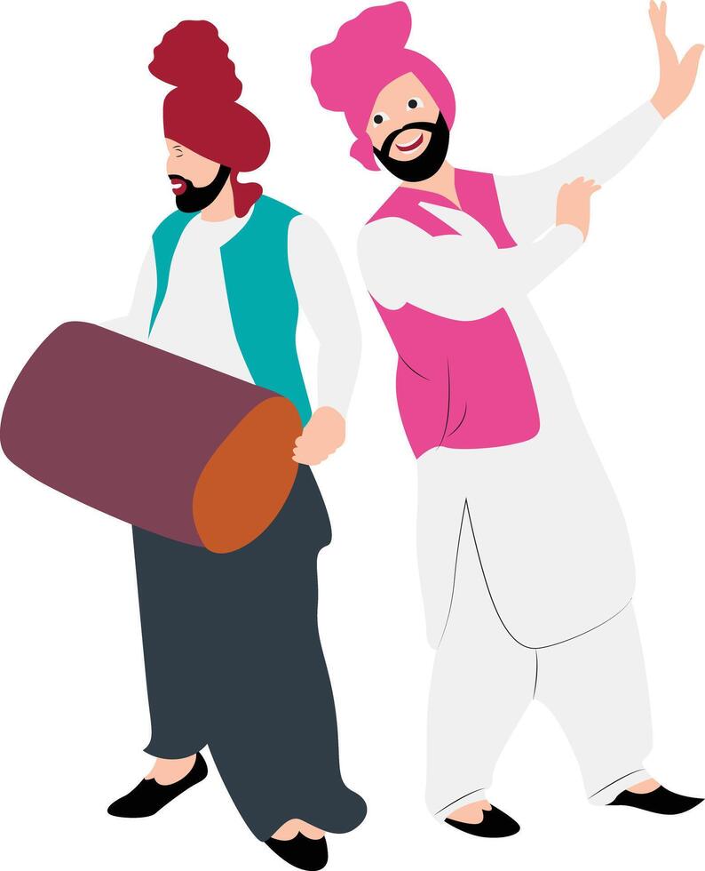 Happy Baisakhi hand drawn vector