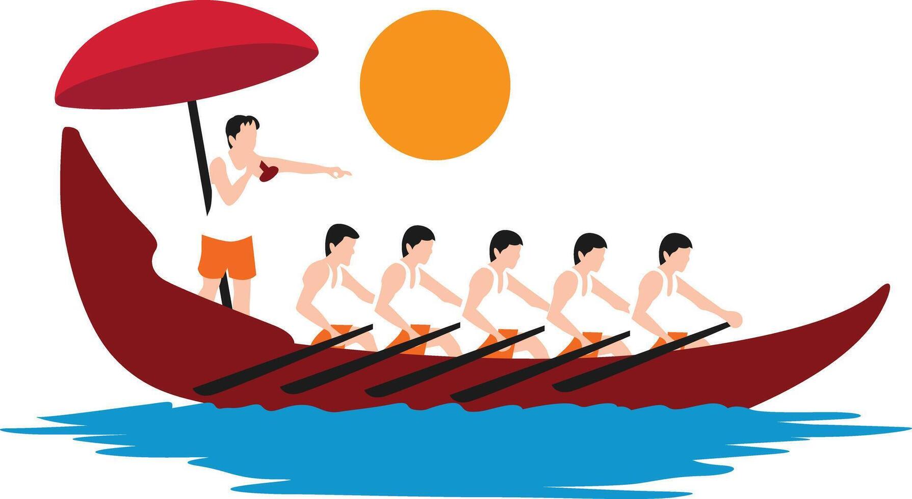 illustration of snakeboat race in Onam celebration background for Happy Onam festival of South India Kerala vector