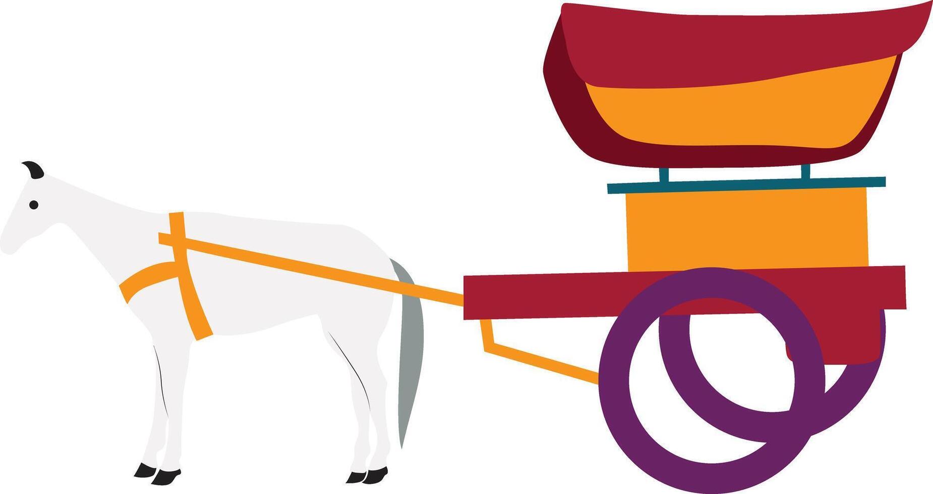 Indian Horse Chariot representing colorful India vector