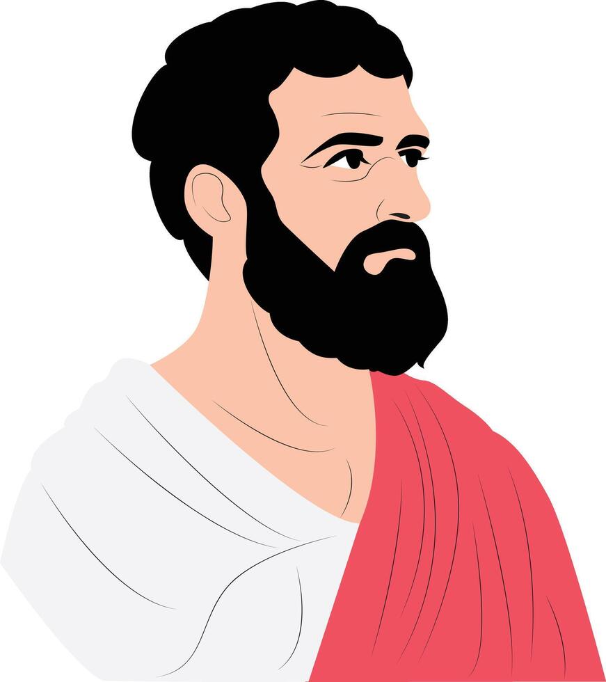 Hecataeus of Miletus portrait vector