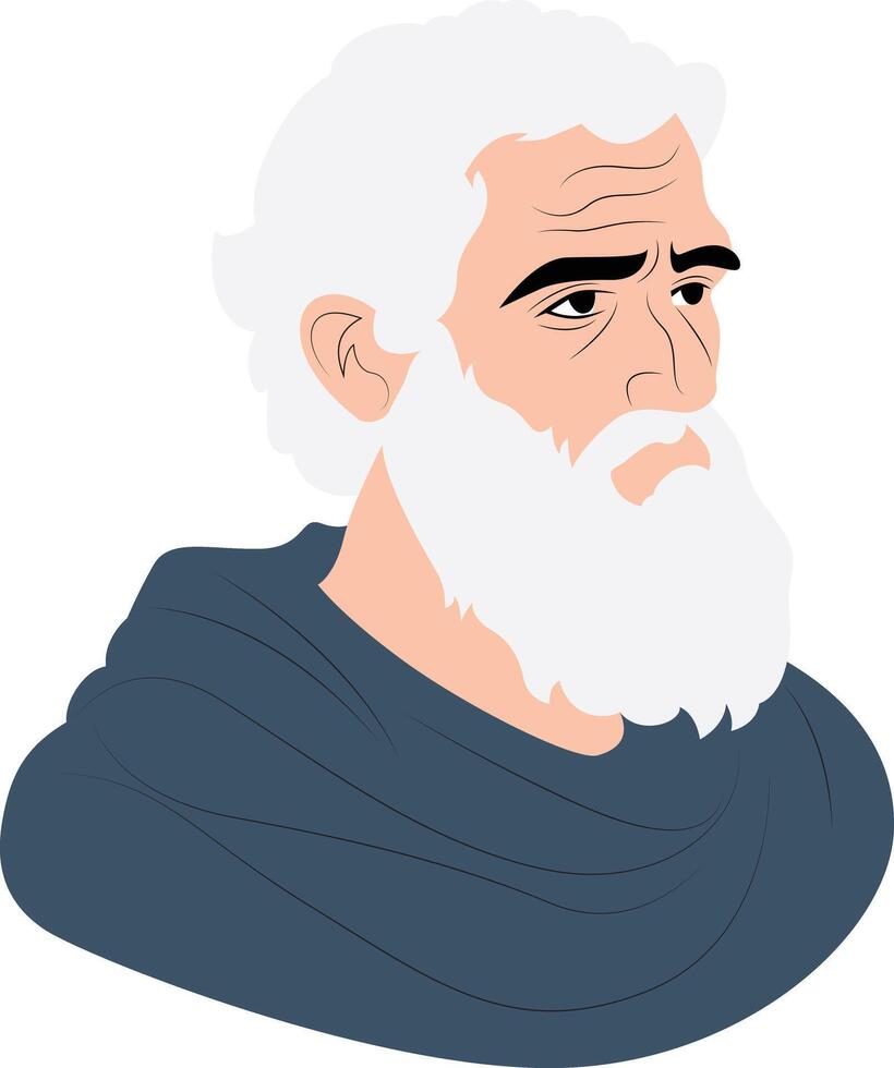 Heraclitus of Ephesus portrait vector