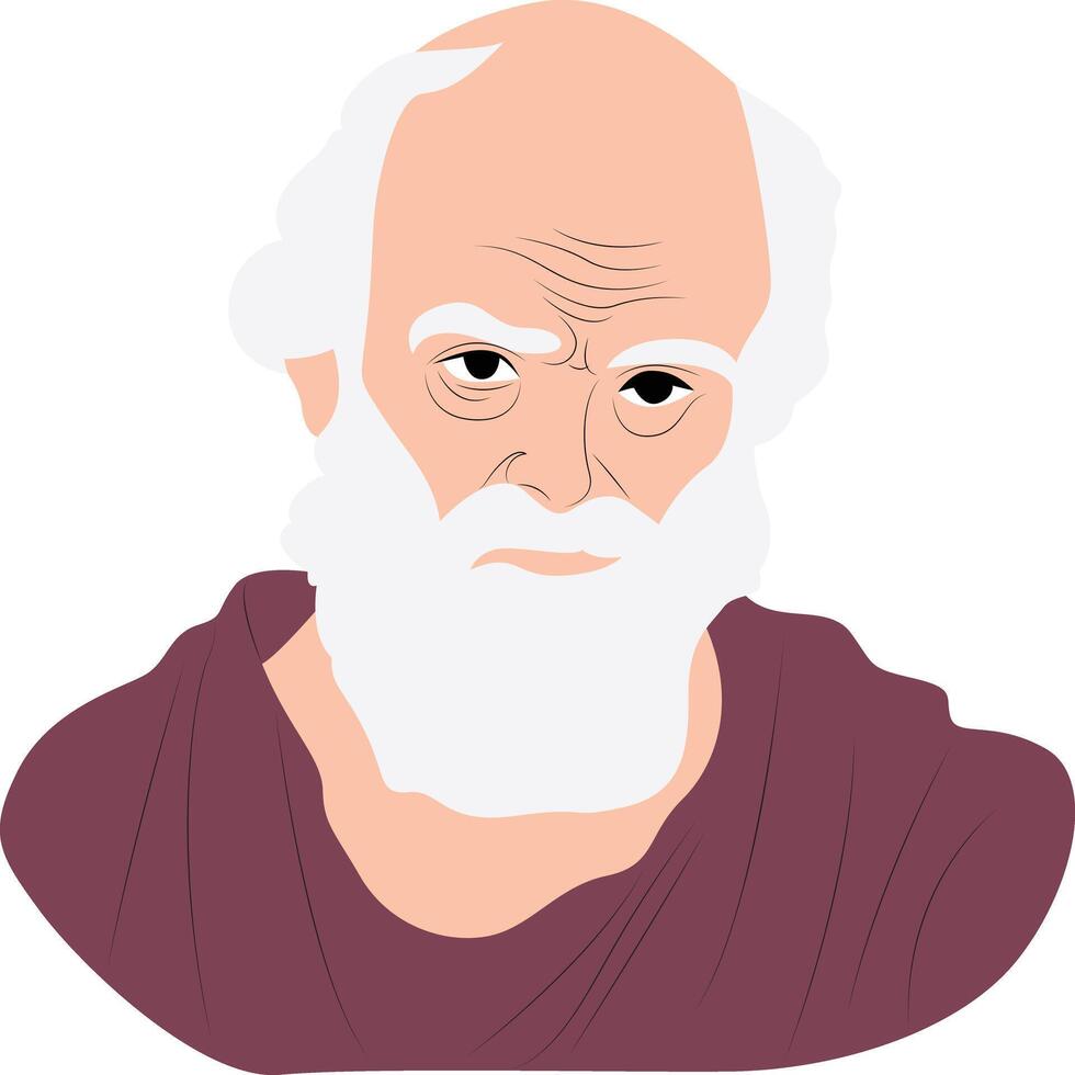 Nicomachus of Gerasa Portrait vector