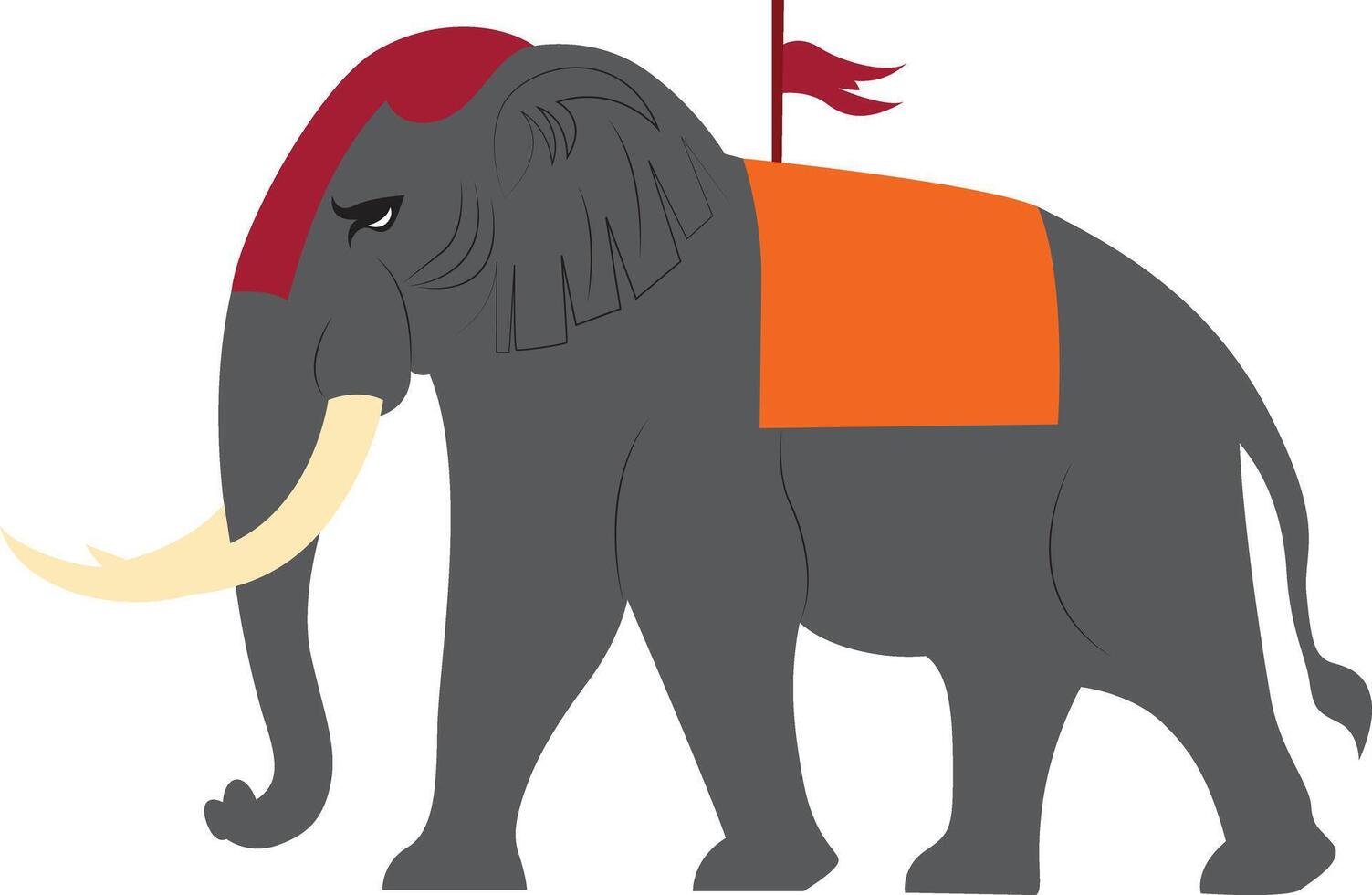 Surus - The last elephant believed to have belonged to Hannibal during his marches across the Alps to fight Rome vector