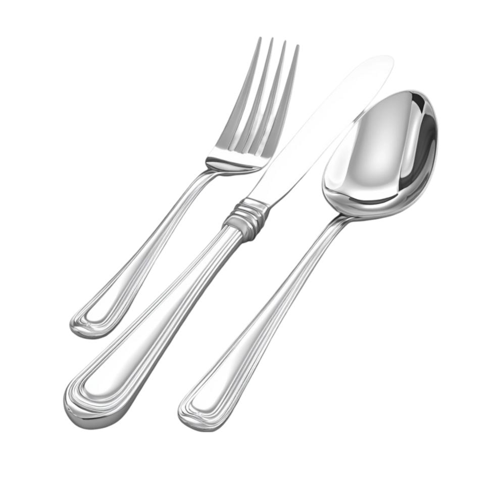 Silver Cutlery Set png