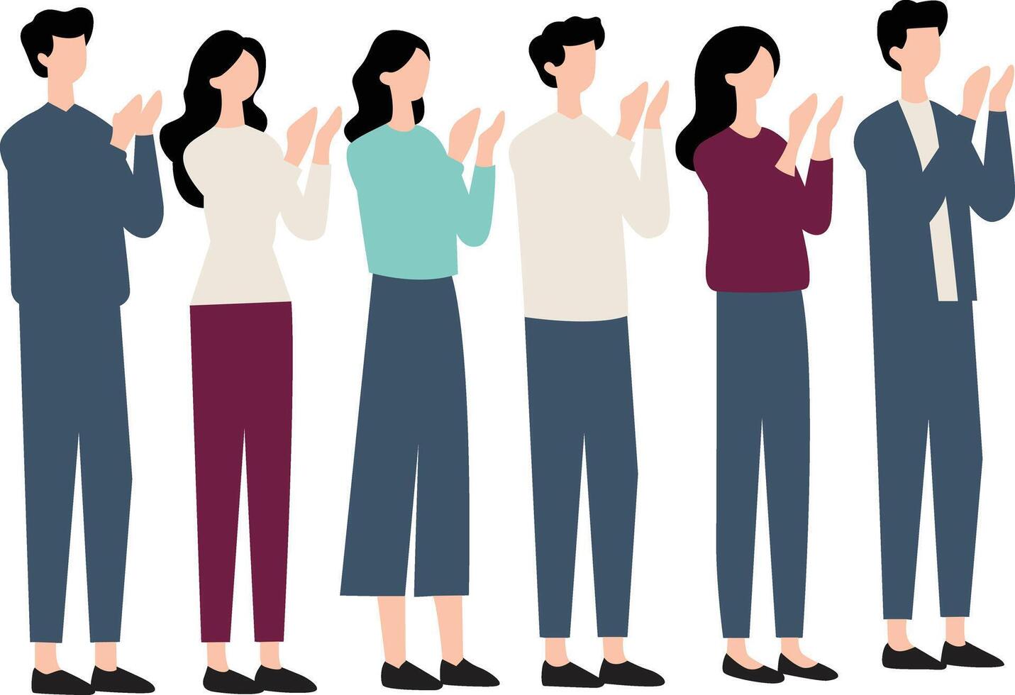 Kwanzaa people clapping hands in rhythm vector