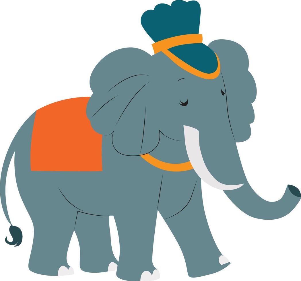Queenie - The elephant was part of the annual parade in Melbourne, Australia vector