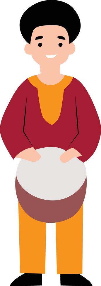 Kwanzaa a boy wearing African clothing vector