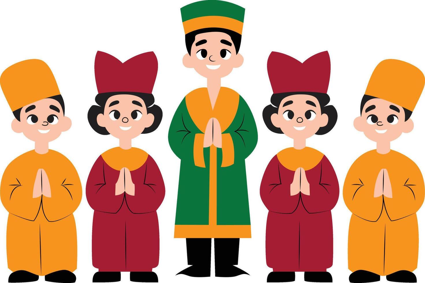 Kwanzaa a group wearing African clothing during Kwanzaa vector