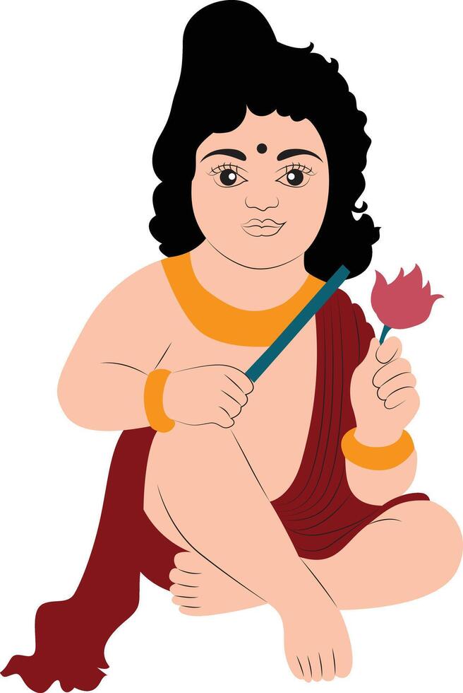 The Indian god Krishna vector