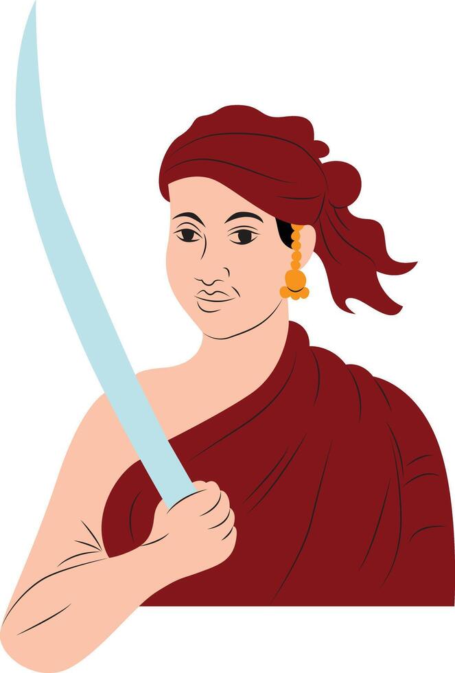 Nation Hero and Freedom Fighter Rani Lakshmibai Pride of India vector