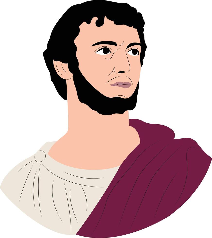 Theon of Smyrna portrait vector