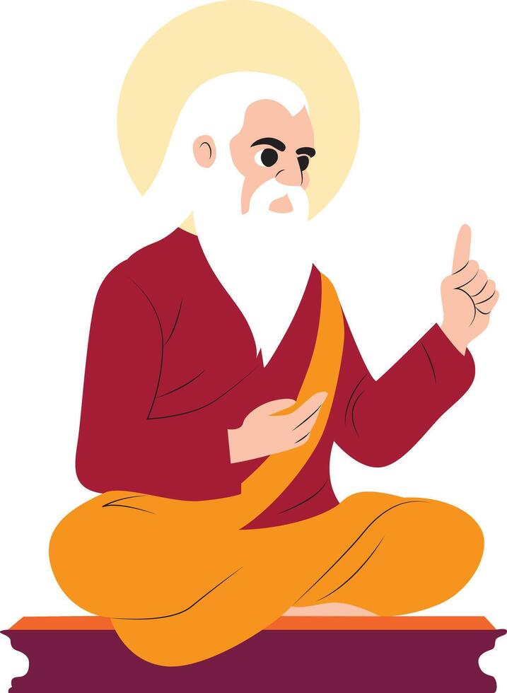 guru purnima hand darwn vector