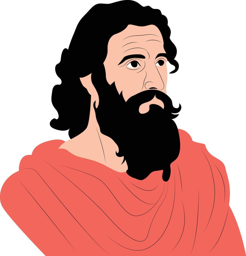 Metrocles portrait hand drawn vector