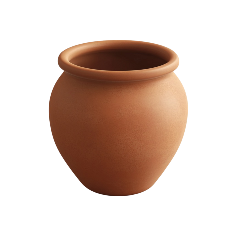 Clay Pot with Rustic Texture png