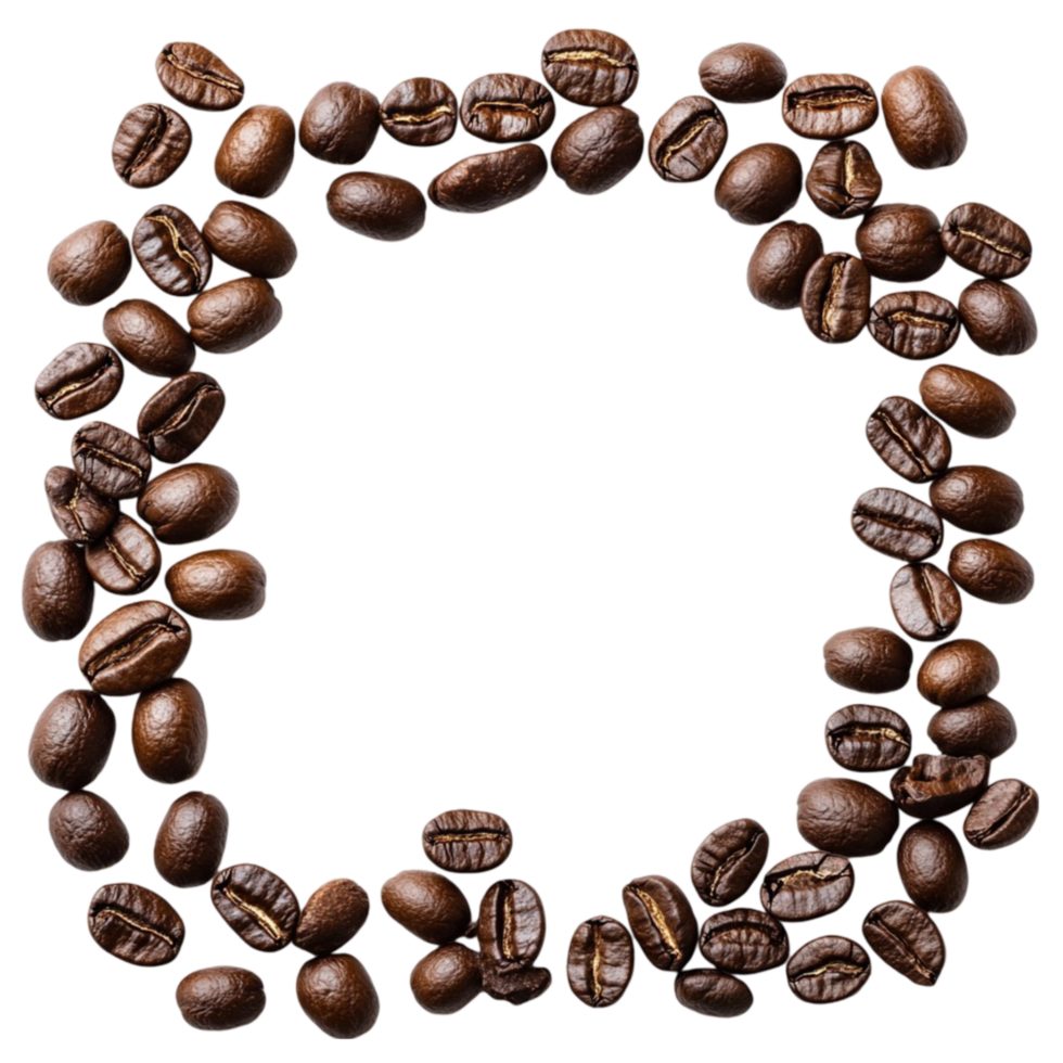 Circular Frame of Coffee Beans png