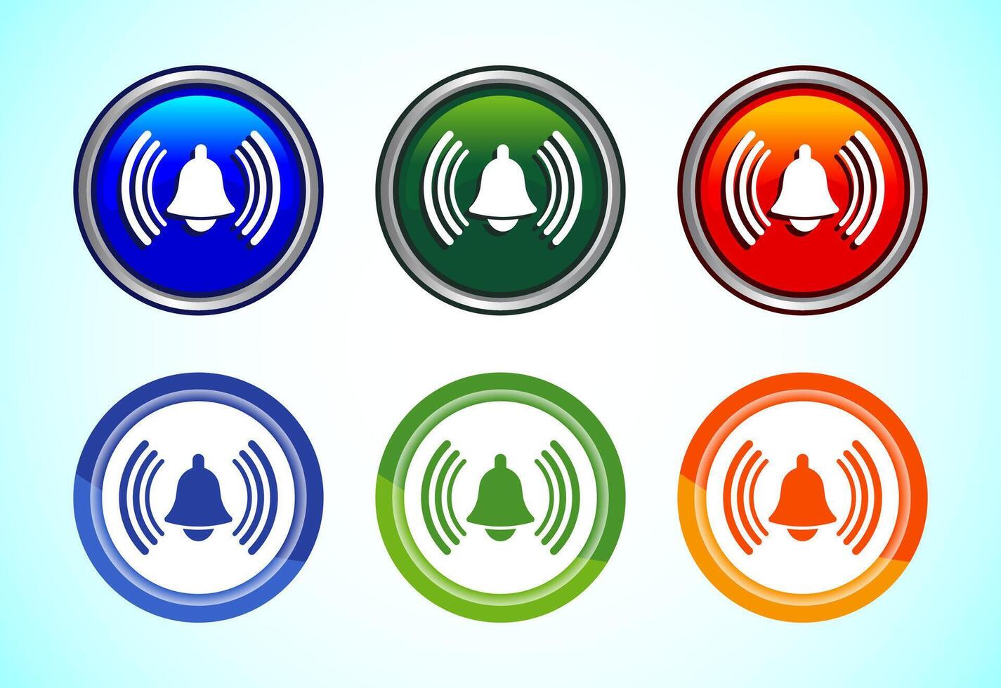 Alarm Symbol Notification Bell Icon Button Design Illustration vector